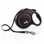 Smycz Flexi New Classic L taśma 8m 50kg czarna
