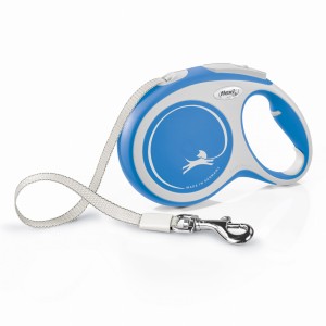 Smycz Flexi New Comfort L taśma 8m 50kg niebieska
