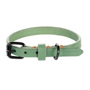 Obroża skórzana  Leano zielona 21-26cm 10mm