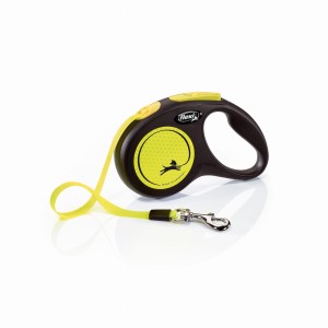 Smycz Flexi Classic taśma S 5m 15kg neon