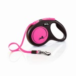 Smycz Flexi Classic M taśma 5m 25kg neon pink