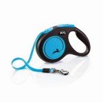 Smycz Flexi Classic M taśma 5m 25kg neon blue