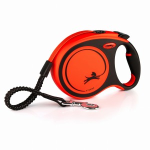 Smycz Flexi Xtreme L taśma 8m black orange