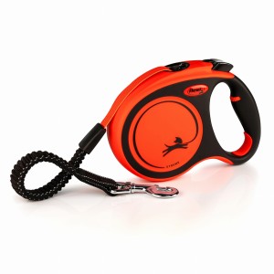 Smycz Flexi Xtreme L taśma 5m black orange