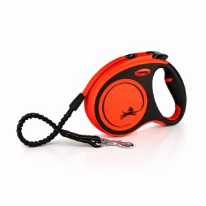 Smycz Flexi Xtreme M taśma 5m black orange