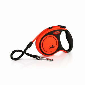 Smycz Flexi Xtreme S taśma 5m black orange