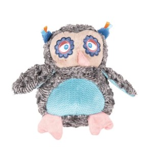 Pluszowa sowa z piszczałką 22cm szeleszcząca