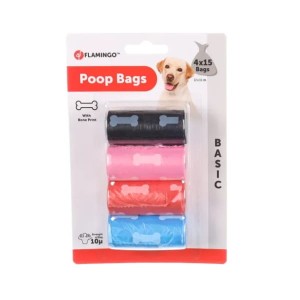 Woreczki higieniczne Flamingo - 4 rolki po 15 szt