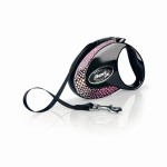 Smycz Flexi Glam M taśma 5m 25kg czarny onyx