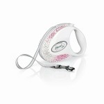 Smycz Flexi Glam M taśma 5m 25kg perła