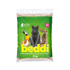 Żwirek drewniany (pellet) Beddi 5kg 10l