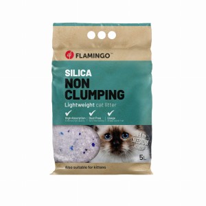 Flamingo żwirek silikonowy 5l niebieski