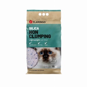 Flamingo żwirek silikonowy 16l niebieski