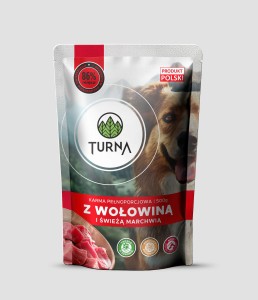 TURNA 500g wołowina z marchwią dla psa