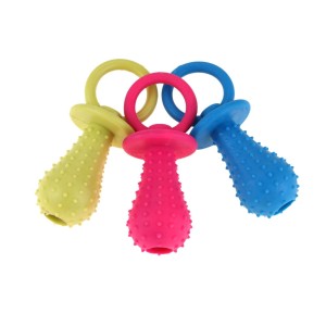 Gumowy smoczek z dzwonkiem 14,5cm mix kolorów