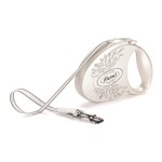 Smycz Flexi Glam Wings M taśma 5m 25kg biała perła