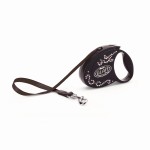 Smycz Flexi Glam Ornament S taśma 3m 12kg czarna