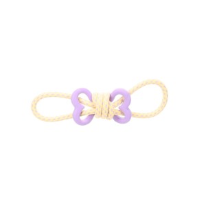 Zabawka dla psa TPR kość ze sznurem Flamingo