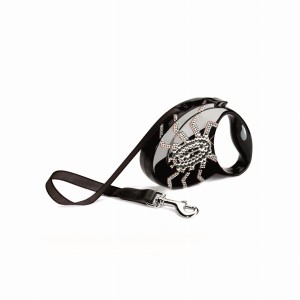 Smycz Flexi Glam Spider S taśma 5m 25kg czarna