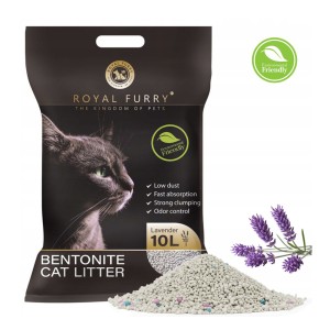 Żwirek Premium Royal Furry 10l bentonit lawenda